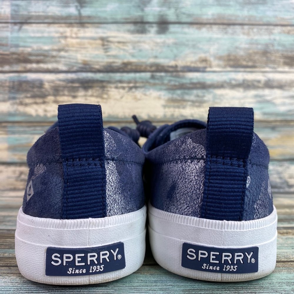 Sperry Crest Vibe Sneakers Womens Size 6.5M Blue Camo Print Slip On Casual Shoes - Picture 6 of 11